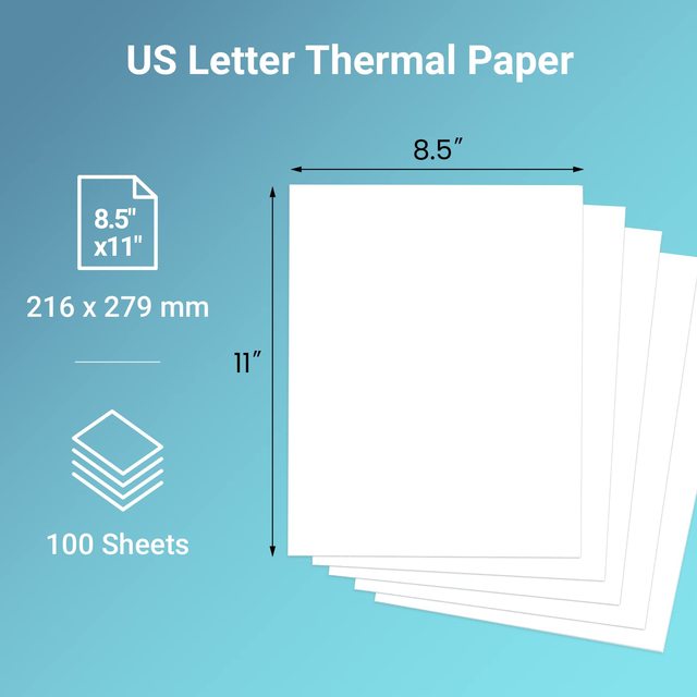 US Letter Size Paper 8.5x11 Thermal Printer Paper Multipurpose White Paper  Compatible M08F MT800 MT800Q Letter Portable Printers - AliExpress